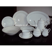 Set de cena de porcelana blanca 47 piezas GGK